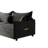 3-in-1 Convertible Velvet Sleeper Sofa Bed With Pillows - Omega Lifestyles