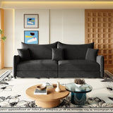 3-in-1 Convertible Velvet Sleeper Sofa Bed With Pillows - Omega Lifestyles