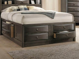 3-Piece Contemporary Gray Wood King Bedroom Set - Omega Lifestyles
