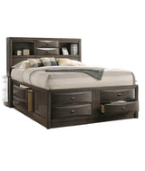 3-Piece Contemporary Gray Wood King Bedroom Set - Omega Lifestyles