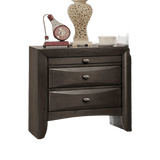 3-Piece Contemporary Gray Wood King Bedroom Set - Omega Lifestyles