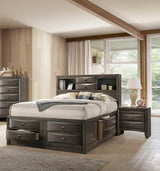 3-Piece Contemporary Gray Wood King Bedroom Set - Omega Lifestyles