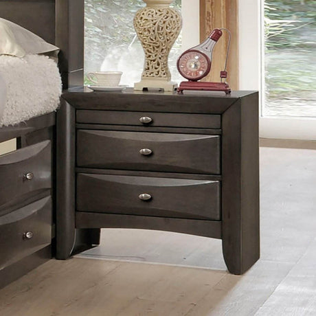 3-Piece Contemporary Gray Wood King Bedroom Set - Omega Lifestyles