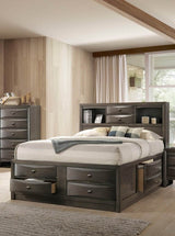 3-Piece Contemporary Gray Wood King Bedroom Set - Omega Lifestyles