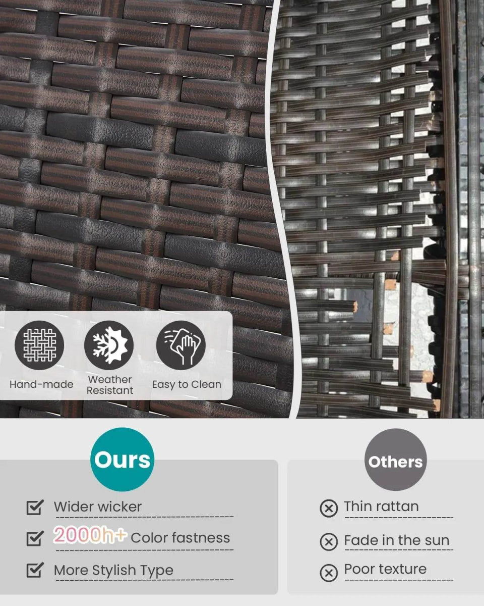 3-Piece Outdoor Patio Furniture Set With Cushions - Omega Lifestyles