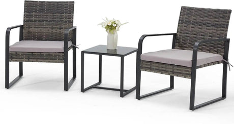 3-Piece Outdoor Patio Furniture Set With Cushions - Omega Lifestyles