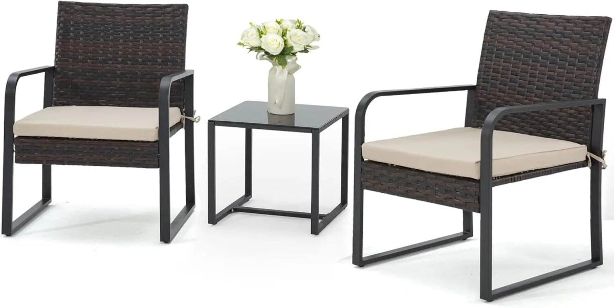3-Piece Outdoor Patio Furniture Set With Cushions - Omega Lifestyles