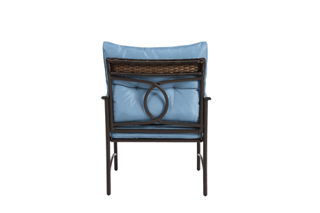 3 - Piece Outdoor Steel Frame Wicker Patio Furniture Set - Driftwood - Omega Lifestyles