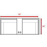 3 - Piece Weather - Resistant Wicker Patio Loveseat Seating Set - Driftwood - Omega Lifestyles