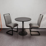 31.5-Inch Black MDF Tulip Round Dining Table Set - Omega Lifestyles