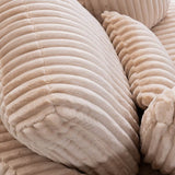 360-Degree Swivel Plush Corduroy Accent Chair With Pillows - Omega Lifestyles