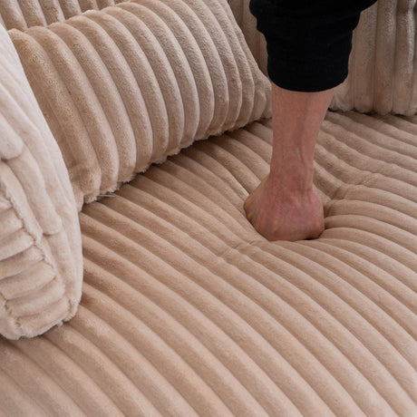 360-Degree Swivel Plush Corduroy Accent Chair With Pillows - Omega Lifestyles