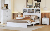 4-Piece American Traditional White Solid Wood Bedroom Set - Omega Lifestyles