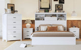 4-Piece American Traditional White Solid Wood Bedroom Set - Omega Lifestyles
