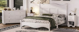 4-Piece Retro Style White Wood Bedroom Set - Omega Lifestyles