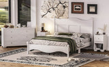 4-Piece Retro Style White Wood Bedroom Set - Omega Lifestyles