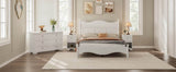4-Piece Retro Style White Wood Bedroom Set - Omega Lifestyles