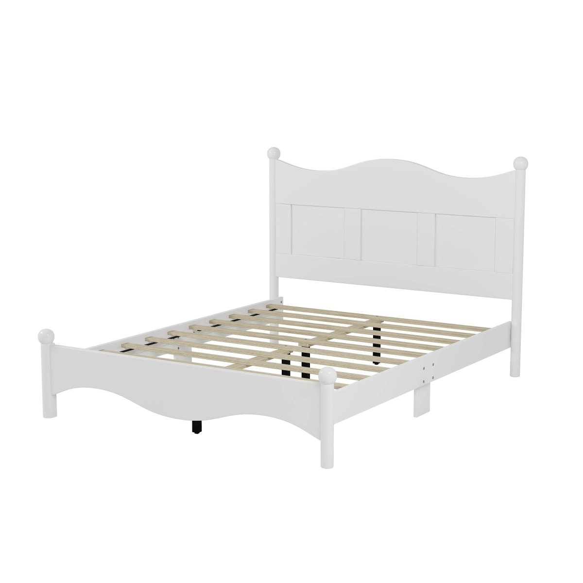 4-Piece Retro Style White Wood Bedroom Set - Omega Lifestyles