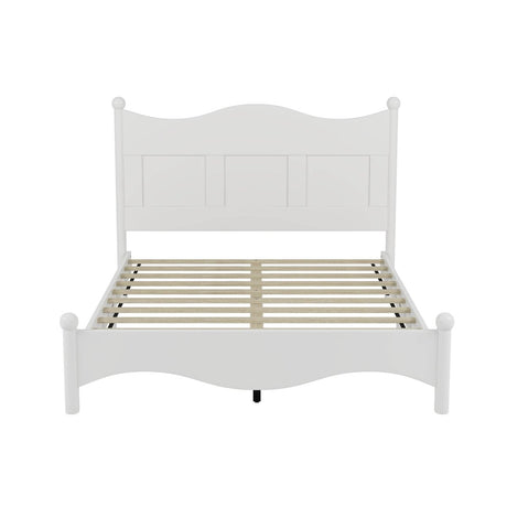 4-Piece Retro Style White Wood Bedroom Set - Omega Lifestyles