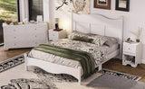 4-Piece Retro Style White Wood Bedroom Set - Omega Lifestyles
