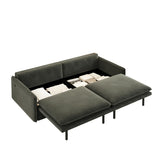 4-Seat Convertible Sleeper Sofa Bed With Storage USB Port - Omega Lifestyles