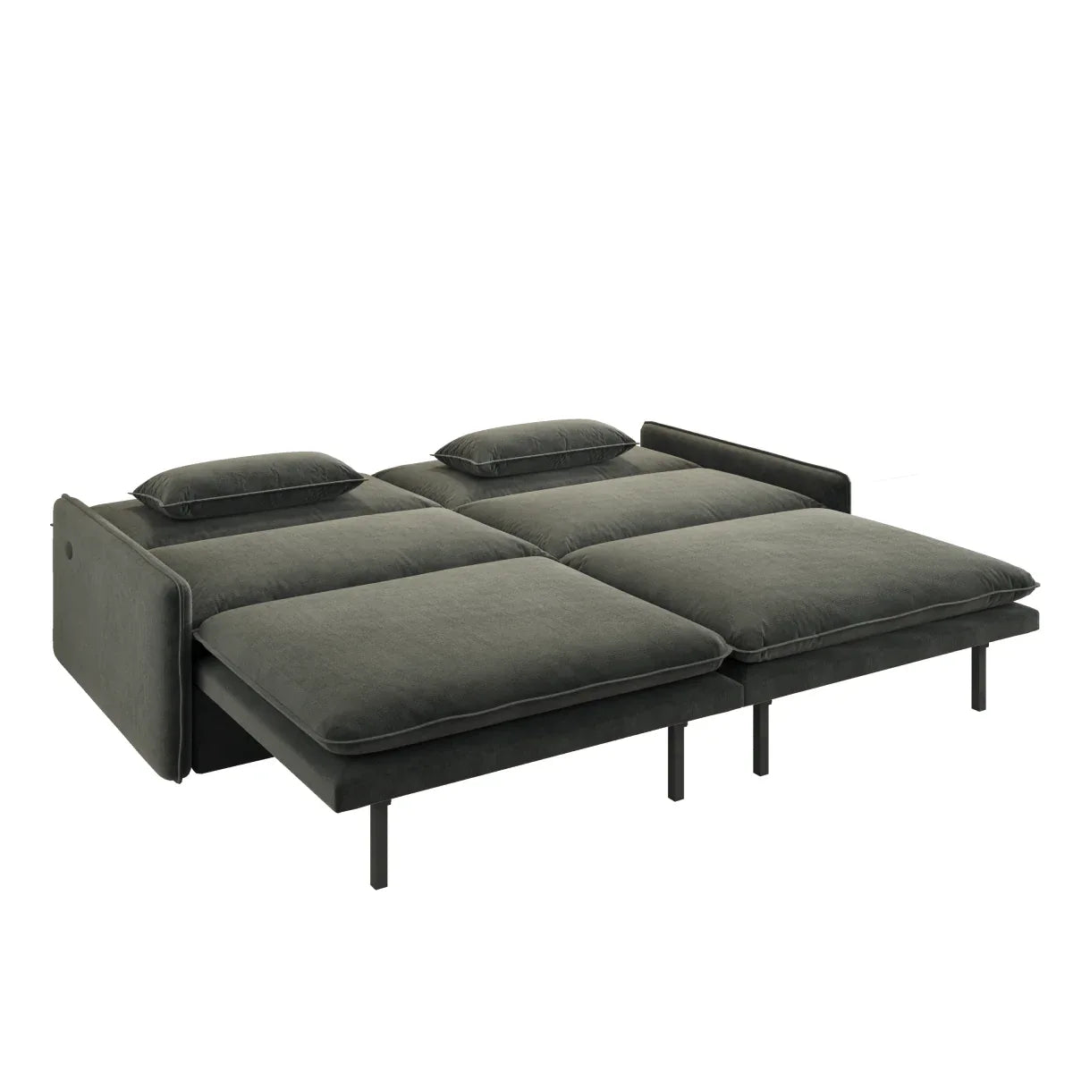 4-Seat Convertible Sleeper Sofa Bed With Storage USB Port - Omega Lifestyles