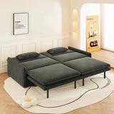 4-Seat Convertible Sleeper Sofa Bed With Storage USB Port - Omega Lifestyles