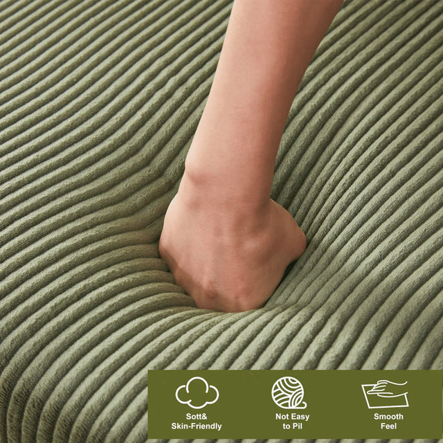 4-Seat Modular Corduroy Fabric Sofa Sectional With Chaise - Omega Lifestyles