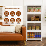 4-Tier Foldable Heavy-Duty PP Plastic Storage Cabinet - Omega Lifestyles