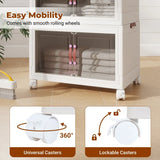 4-Tier Foldable Heavy-Duty PP Plastic Storage Cabinet - Omega Lifestyles