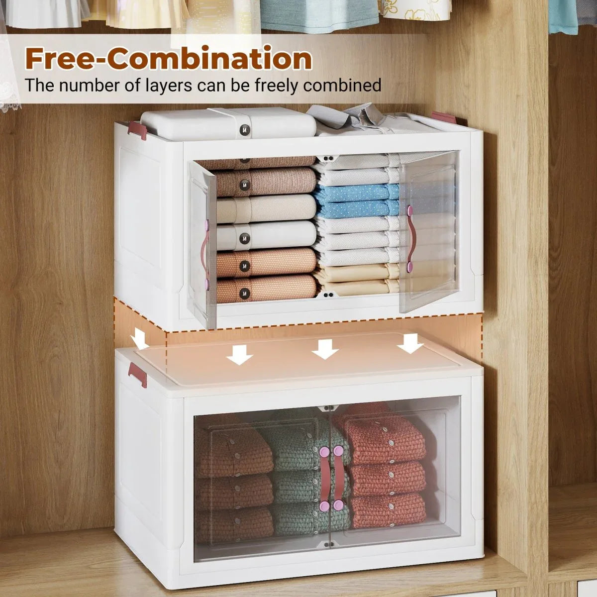 4-Tier Foldable Heavy-Duty PP Plastic Storage Cabinet - Omega Lifestyles
