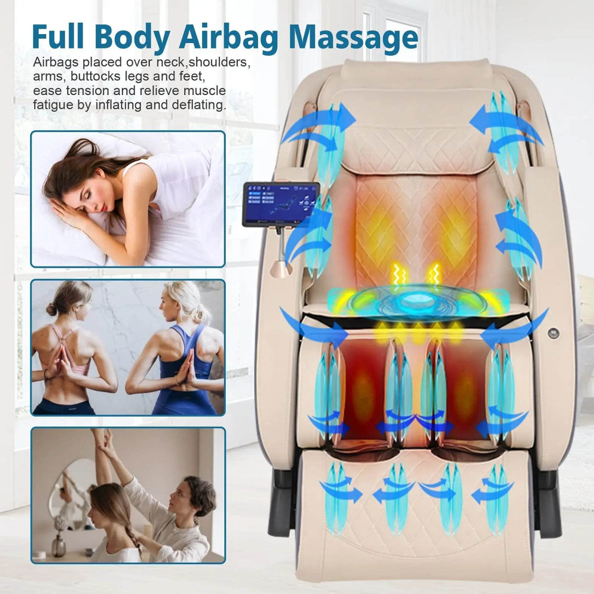 4D Zero Gravity SL-Track Full Body Shiatsu Massage Chair - Omega Lifestyles