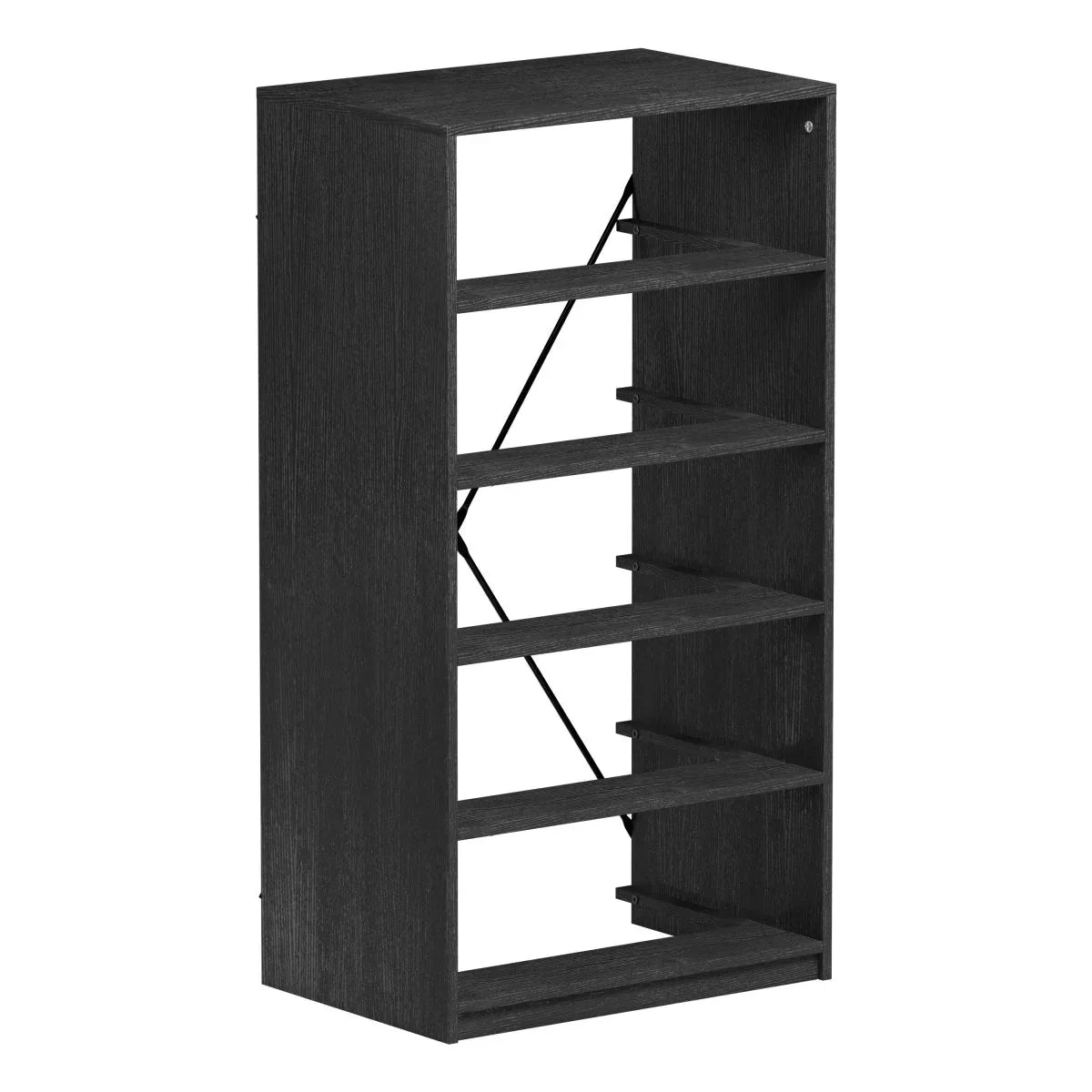 5-Drawer Modern Fabric Storage Dresser Black - Omega Lifestyles