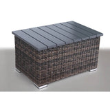 5 - Piece All - Weather Wicker Sectional Seating Group With Cushions - Driftwood - Omega Lifestyles