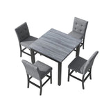 5-Piece Counter Height Solid Wood Dining Set - Omega Lifestyles