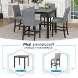 5-Piece Counter Height Solid Wood Dining Set - Omega Lifestyles