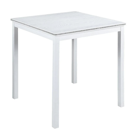 5-Piece Counter Height Square Wooden Dining Table Set - Omega Lifestyles