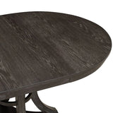 5-Piece Extendable Round Dining Table Set With Upholstered Chairs - Omega Lifestyles