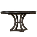 5-Piece Extendable Round Dining Table Set With Upholstered Chairs - Omega Lifestyles