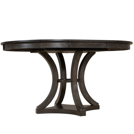 5-Piece Extendable Round Dining Table Set With Upholstered Chairs - Omega Lifestyles