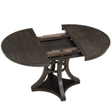 5-Piece Extendable Round Dining Table Set With Upholstered Chairs - Omega Lifestyles