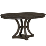 5-Piece Extendable Round Dining Table Set With Upholstered Chairs - Omega Lifestyles