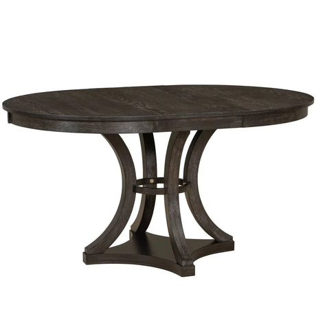 5-Piece Extendable Round Dining Table Set With Upholstered Chairs - Omega Lifestyles