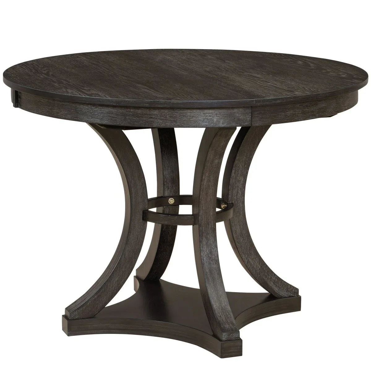 5-Piece Extendable Round Dining Table Set With Upholstered Chairs - Omega Lifestyles