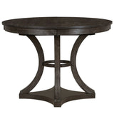 5-Piece Extendable Round Dining Table Set With Upholstered Chairs - Omega Lifestyles