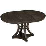 5-Piece Extendable Round Dining Table Set With Upholstered Chairs - Omega Lifestyles