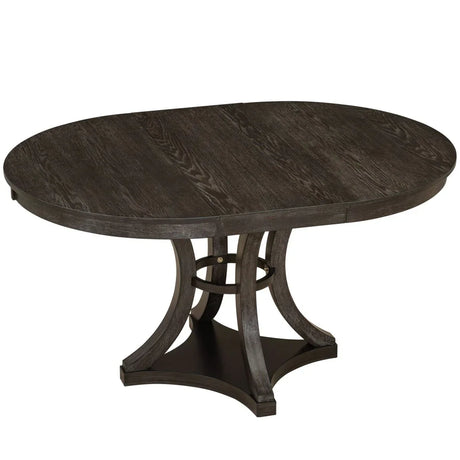 5-Piece Extendable Round Dining Table Set With Upholstered Chairs - Omega Lifestyles