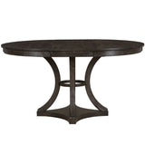 5-Piece Extendable Round Dining Table Set With Upholstered Chairs - Omega Lifestyles