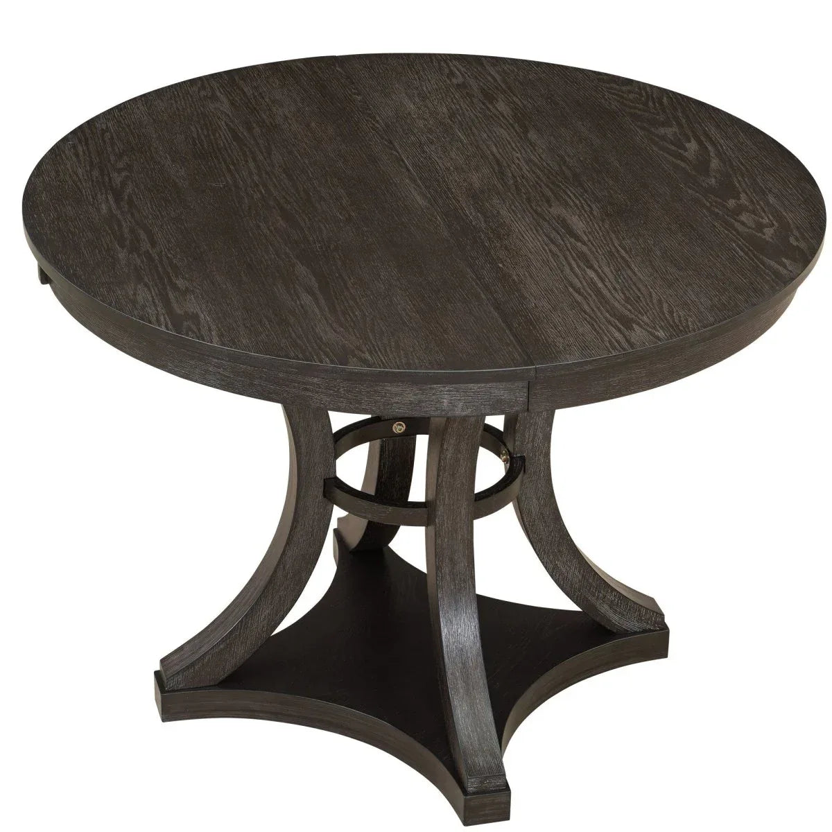 5-Piece Extendable Round Dining Table Set With Upholstered Chairs - Omega Lifestyles