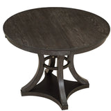 5-Piece Extendable Round Dining Table Set With Upholstered Chairs - Omega Lifestyles